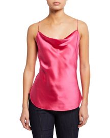 cinq a sept Marta Cowl-Neck Silk Camisole at Neiman Marcus